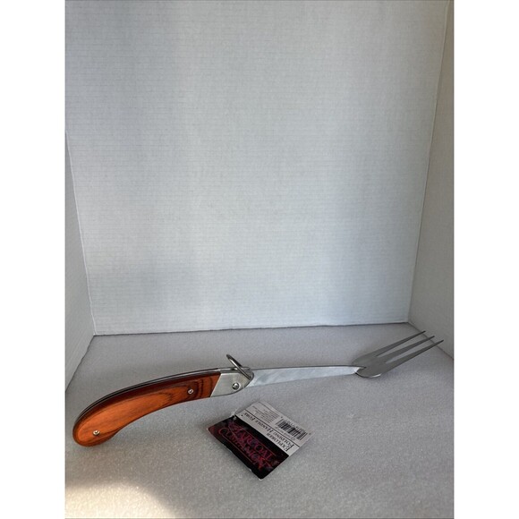 Charcoal Champion Folding Handle Fork Camping Or Grilling at Home Easy Storage - Picture 5 of 14